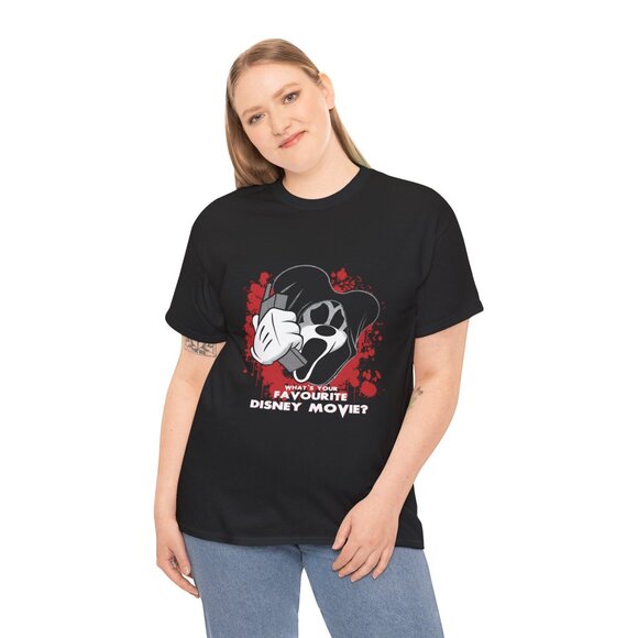 Unisex Mickey Ghostface Goth Horror Disney Halloween T-Shirt Plus Size 2XL 3XL - Picture 3 of 11